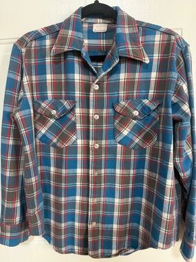 OshKosh B'gosh Blue Red White Plaid Button-Down Shirt